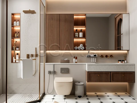 Modern bathroom 130 3D Model