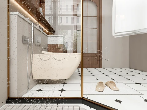 Modern bathroom 130 3D Model