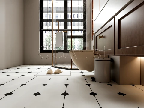 Modern bathroom 130 3D Model