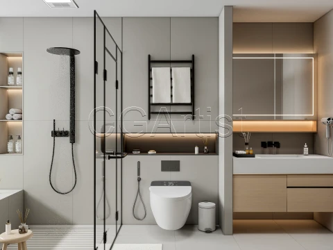 Modern bathroom 131 3D Model