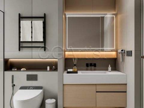 Modern bathroom 131 3D Model