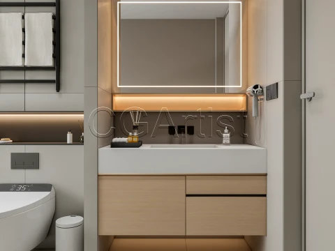 Modern bathroom 131 3D Model