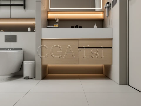 Modern bathroom 131 3D Model