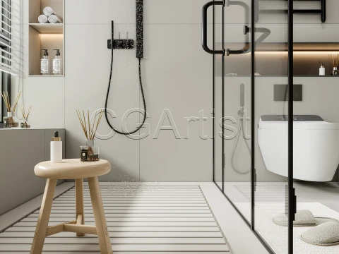 Modern bathroom 131 3D Model