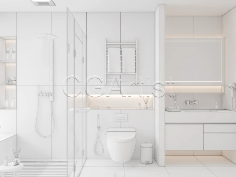 Modern bathroom 131 3D Model