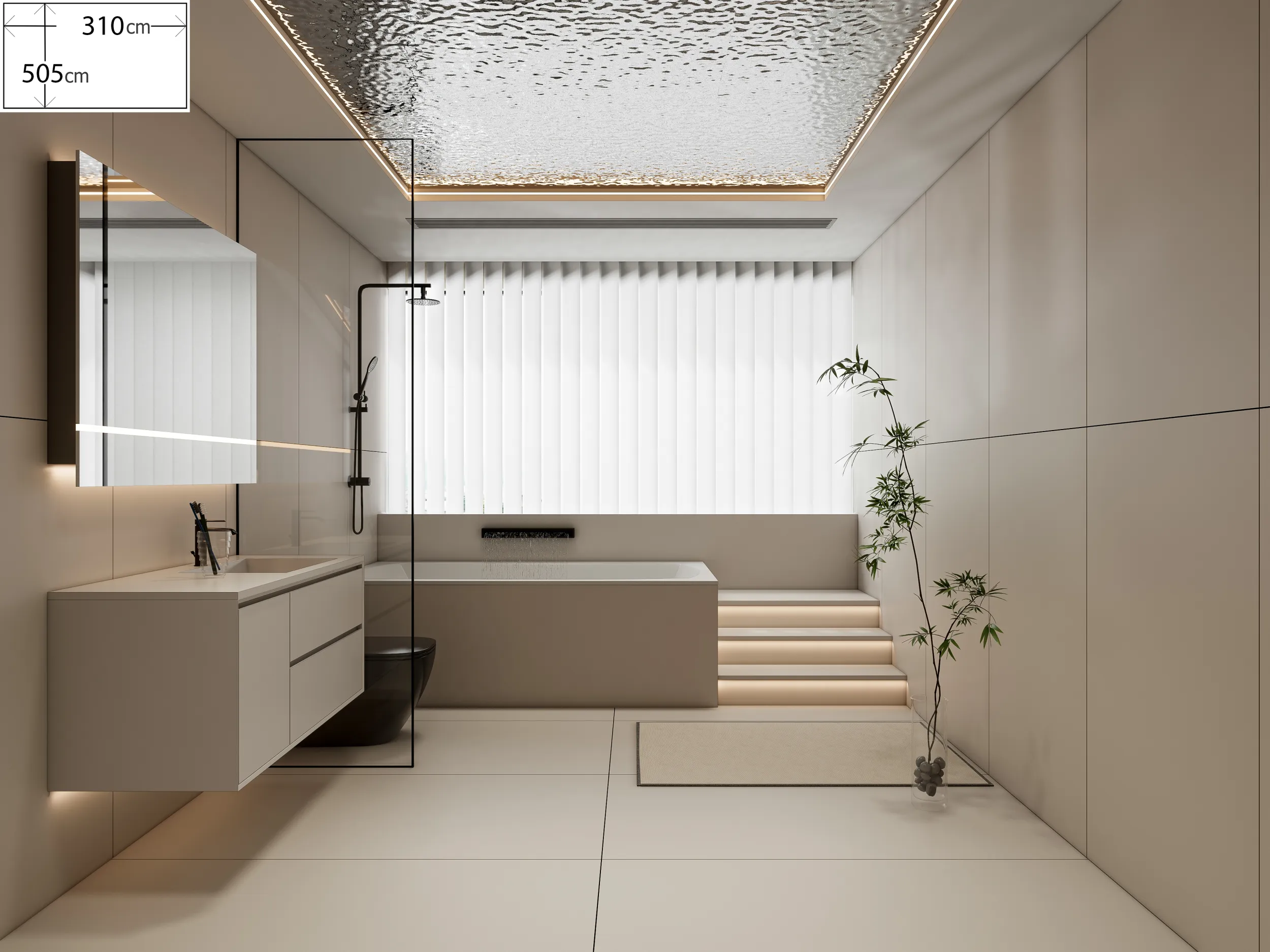 Modern bathroom 132 3D Model .c4d .max .obj .3ds .fbx .stl .blend 