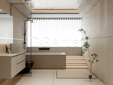 Modern bathroom 132 3D Model