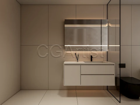 Modern bathroom 132 3D Model