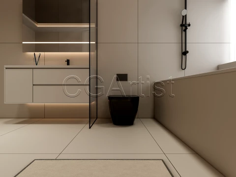 Modern bathroom 132 3D Model