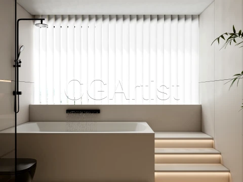 Modern bathroom 132 3D Model