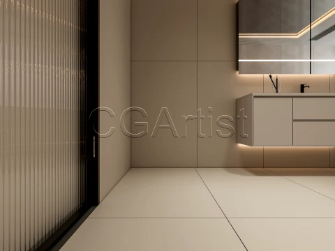 Modern bathroom 132 3D Model