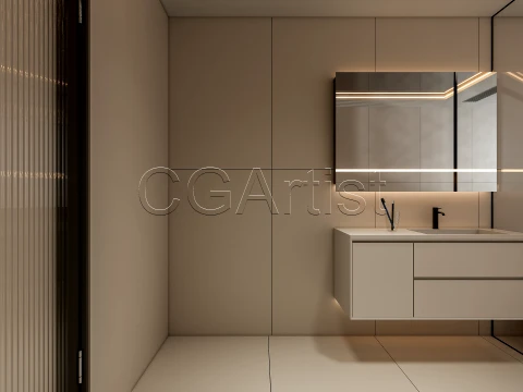 Modern bathroom 132 3D Model