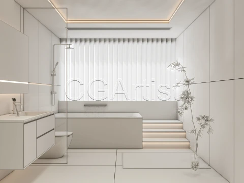 Modern bathroom 132 3D Model