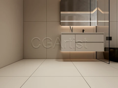 Modern bathroom 132 3D Model