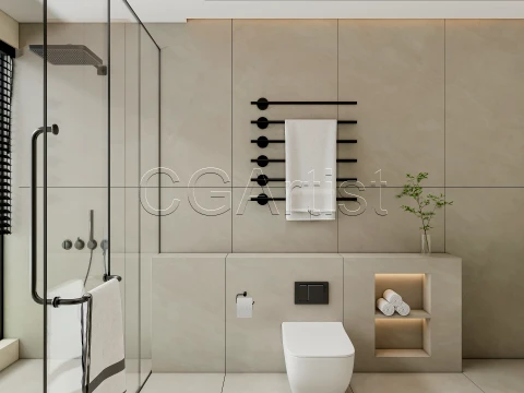Modern bathroom 140 3D Model