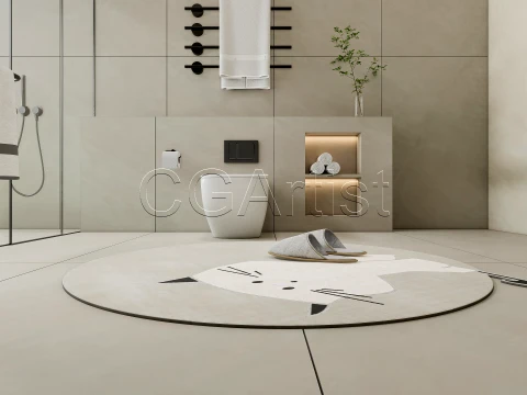 Modern bathroom 140 3D Model