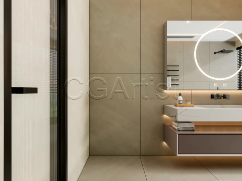 Modern bathroom 140 3D Model