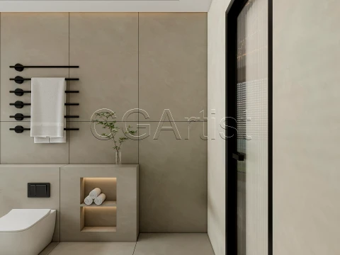 Modern bathroom 140 3D Model
