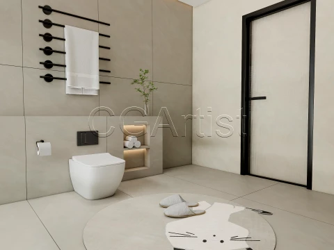 Modern bathroom 140 3D Model