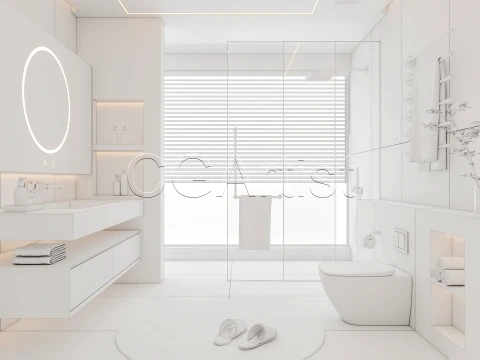 Modern bathroom 140 3D Model