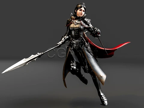Ancient Female Warrior High-Quality 3D Character Model 3D Model