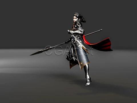 Ancient Female Warrior High-Quality 3D Character Model 3D Model