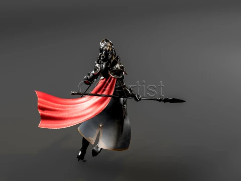 Ancient Female Warrior High-Quality 3D Character Model 3D Model