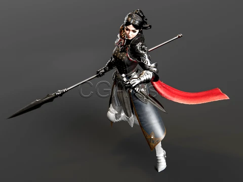 Ancient Female Warrior High-Quality 3D Character Model 3D Model