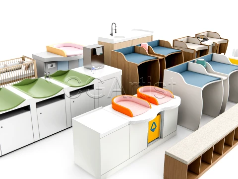 Baby Care Bed High-Quality Bundle 1 3D Model