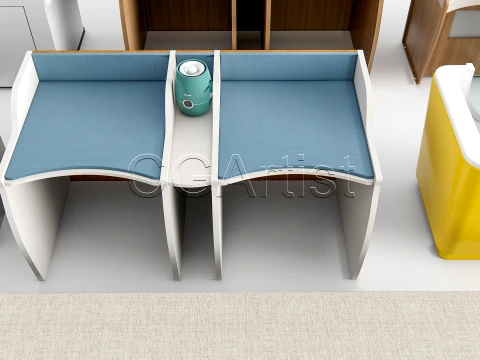 Baby Care Bed High-Quality Bundle 1 3D Model