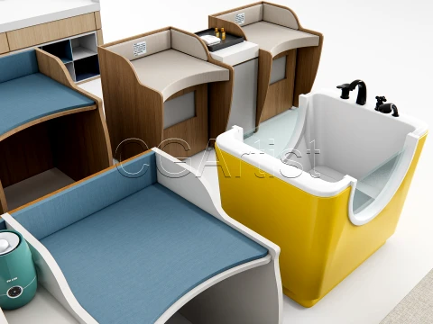 Baby Care Bed High-Quality Bundle 1 3D Model