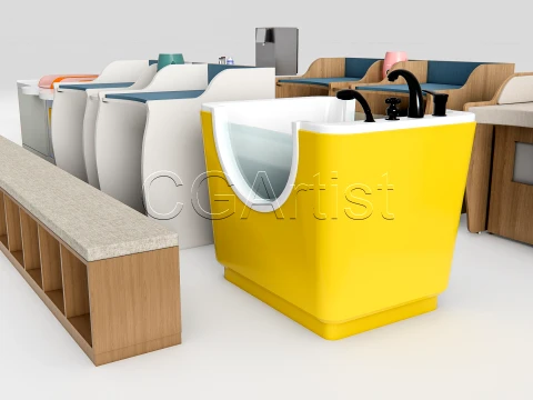 Baby Care Bed High-Quality Bundle 1 3D Model