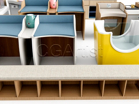 Baby Care Bed High-Quality Bundle 1 3D Model