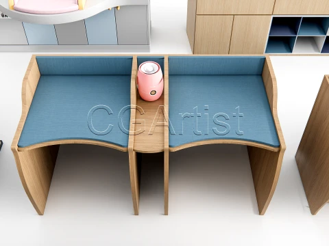 Baby Care Bed High-Quality Bundle 1 3D Model
