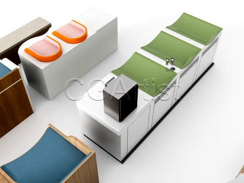 Baby Care Bed High-Quality Bundle 1 3D Model