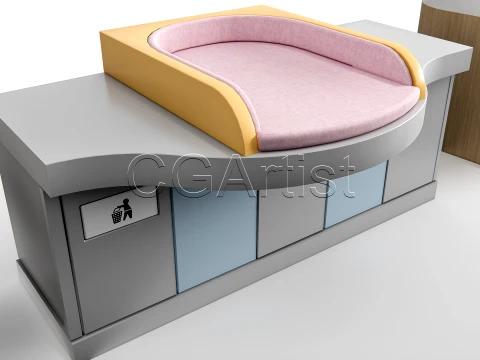 Baby Care Bed High-Quality Bundle 1 3D Model