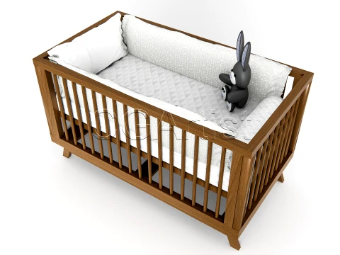 Baby Crib High-Quality Bundle 1 3D Model