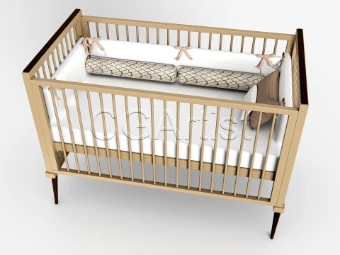 Baby Crib High-Quality Bundle 1 3D Model