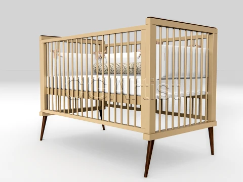 Baby Crib High-Quality Bundle 1 3D Model