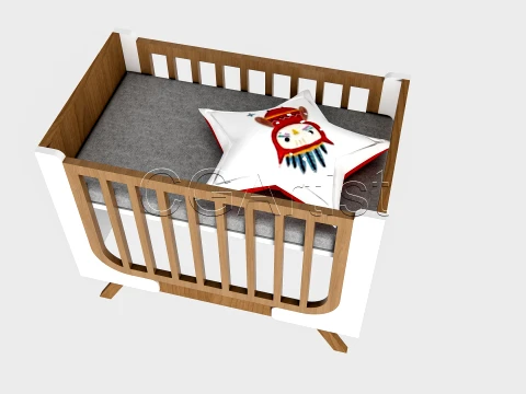 Baby Crib High-Quality Bundle 1 3D Model