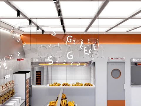 Bakery Interior 1 3D Model