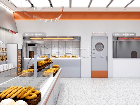Bakery Interior 1 3D Model