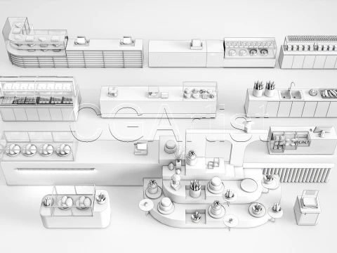 Bakery Interior 6 3D Model