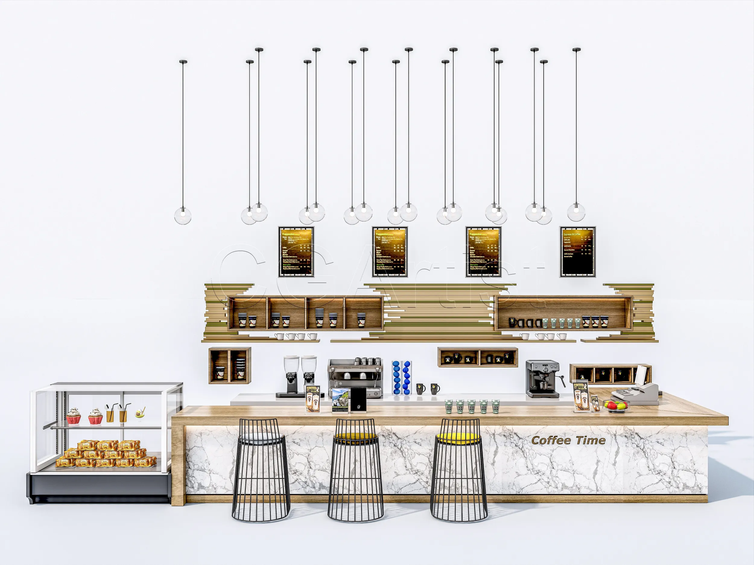 Bar Interior 1 3D Model .c4d .max .obj .3ds .fbx .stl .blend 