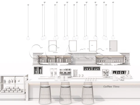 Bar Interior 1 3D Model
