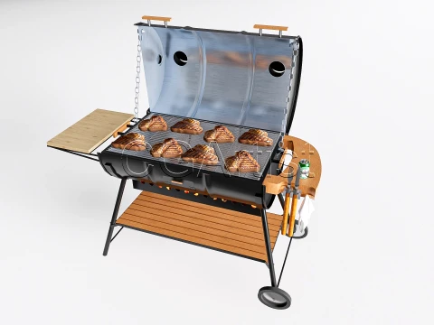 Outdoor Barbecue Grill 4 3D Model