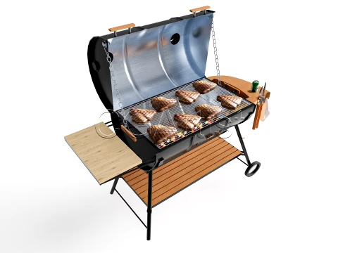Outdoor Barbecue Grill 4 3D Model