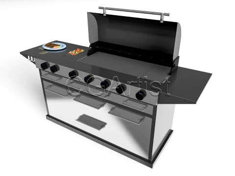 Outdoor Barbecue Grill 4 3D Model