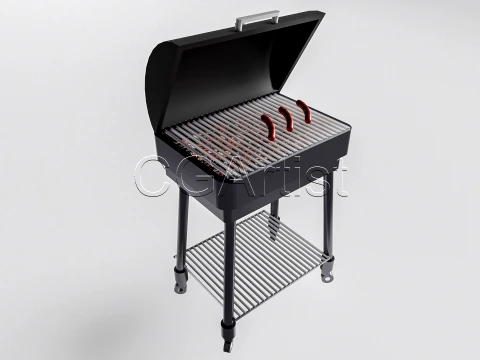 Outdoor Barbecue Grill 4 3D Model
