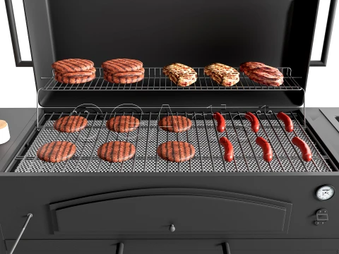 Outdoor Barbecue Grill 6 3D Model